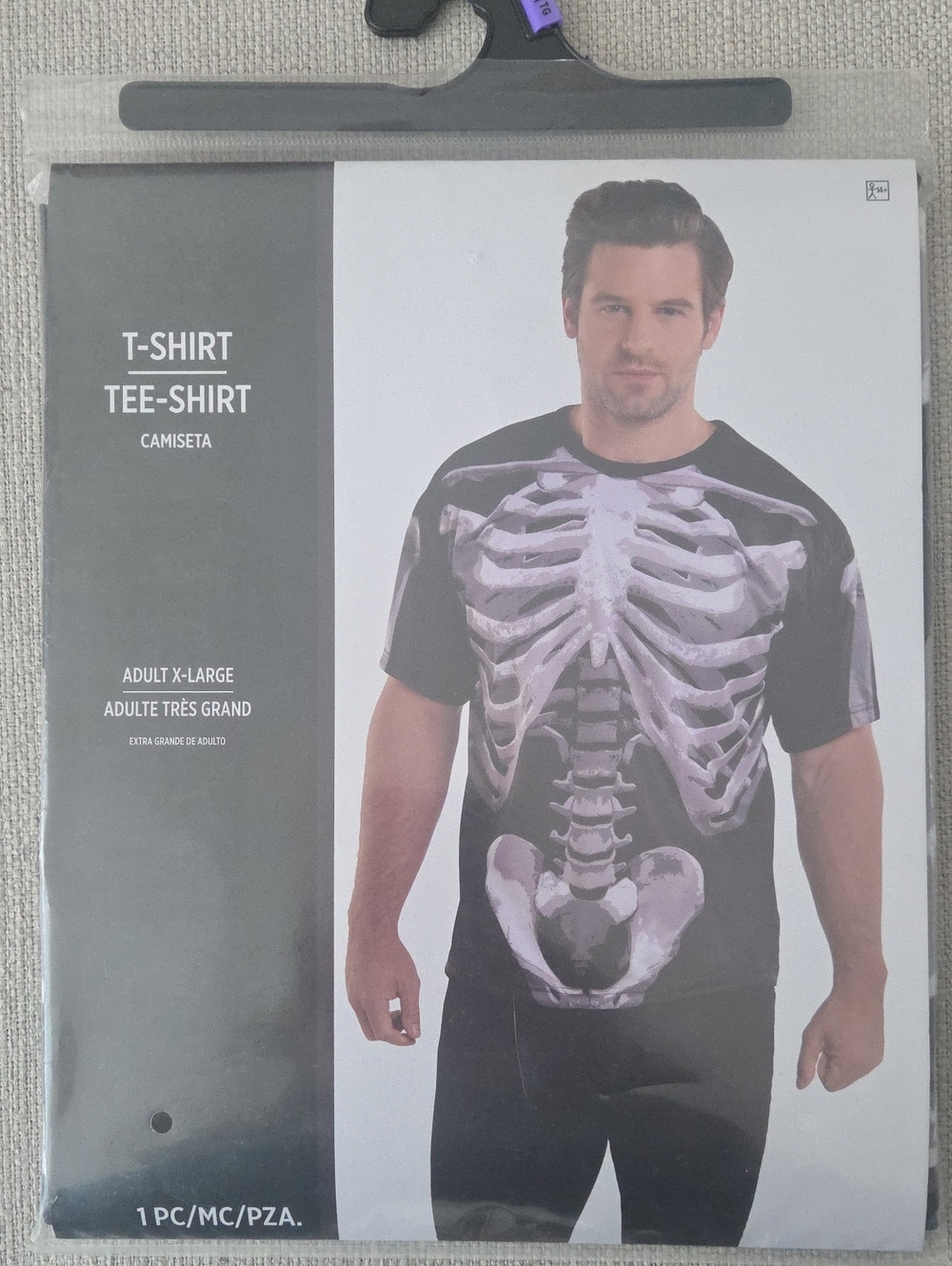 Men's Black Skeleton Graphic T-Shirt